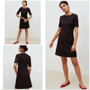 MM LaFleur Emily Square Neck Black Shift Pockets Career Work Casual LBD Dress 12